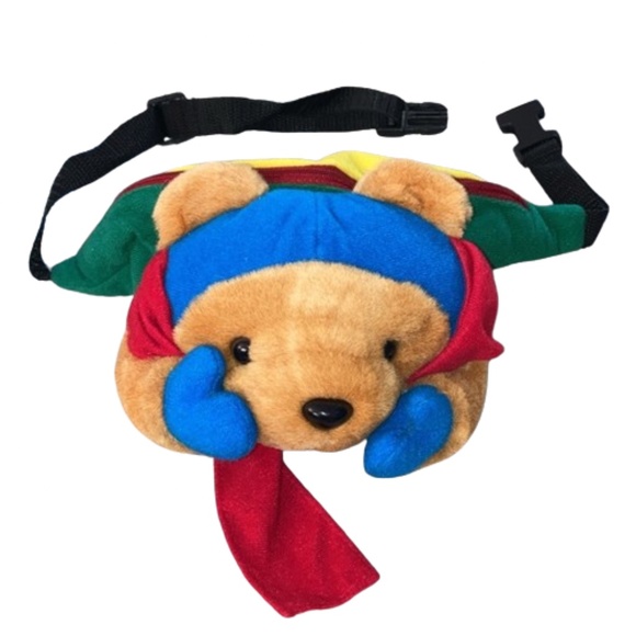 Fanny Pack Teddy Bear Sunways CARLO ORSINI Multi bag plush - Picture 1 of 12